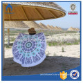 Alibaba China Round Beach Towels, Black and White Printed Round Mandala